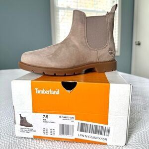 Timberland Linden Woods Chelsea Boot - sz 7.5 Taupe Gray
